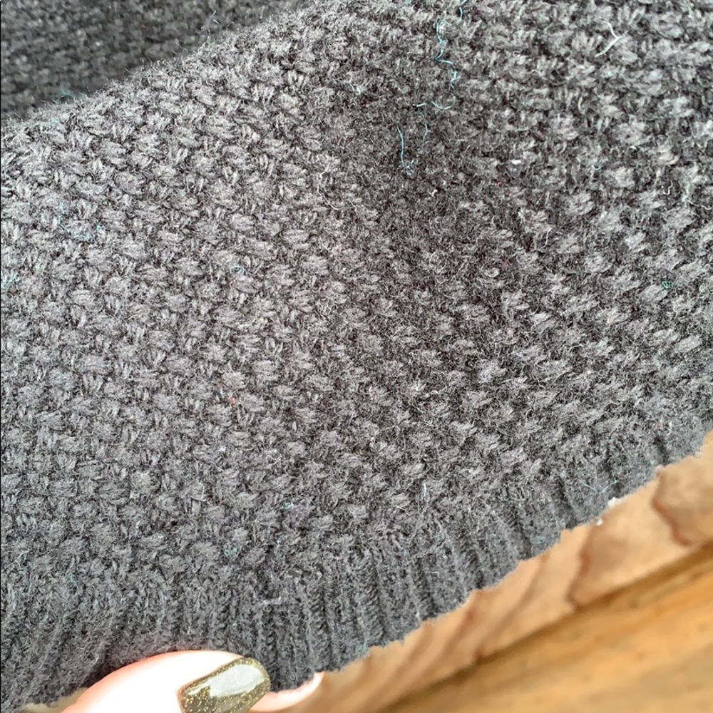 MADEWELL crew neck sweater black white high low - Picture 10 of 12
